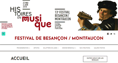 Desktop Screenshot of festivaldemontfaucon.com